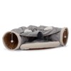 SEVOBAL Pet Toy Collapsible Cat Bed for Indoor Cats Washable Cat Hide Tunnel with Hanging Toys and Cushion Mat, Gray(41.65"*23.6"*10.6") - 2 of 4