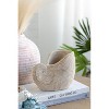 Okak 9x5.5x5.7 Inches Sand and Cement Conch Shell Planter Textured Finish for Indoor and Outdoor Use, Decorative Plant Pot - 4 of 4