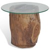 vidaXL Coffee Table Brown Teak wood Standard Durable Coffee Table - 4 of 4