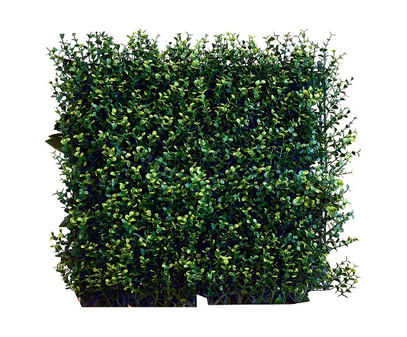 20" x 1.5" 4pc Artificial Ficus Wall Panel Set Green - Greensmart Decor