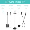Best Choice Products 5-Piece Fireplace and Firepit Iron Tool Set w/ Tongs, Poker, Broom, Shovel, Stand - 2 of 4