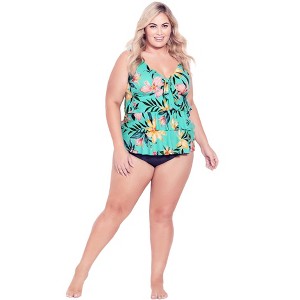 Avenue Women's Plus Size Hi Waist Swim Brief - 1 of 4