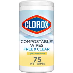 Clorox Free & Clear Wipes - Lemon - 75ct