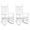 vidaXL Rocking Chairs with Curved Seats 2 pcs White Solid Wood Fir - 2 of 4