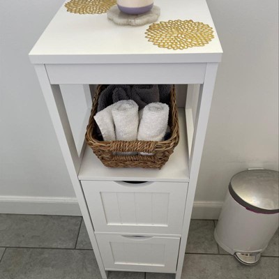 Red Barrel Studio® Bathroom Floor Cabinet, Bathroom Storage Organizer Rack  Stand, Multifunctional Unit, 2 Drawers