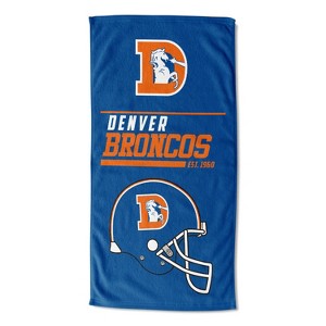 30"x60" NFL Denver Broncos 40 Yard Dash Legacy Printed Beach Towel - 1 of 3
