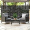 Pexfix 72 x 47 Inch Metal Privacy Screen Freestanding Outdoor Divider Panel For Patio Deck Balcony Heavy Duty Base Weatherproof Black 6-Leaf Hexagona - 2 of 4
