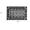 HomeRoots 24" X 36" Black Rubber Outdoor Door Mat - 3 of 4