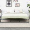 Homhougo 10 Inch Metal Platform King Size Bed Frame Low Profile with Sturdy Steel Slats Support Black - 3 of 4