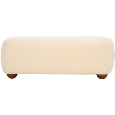Whitley Rectangular Ottoman With Wood Legs - OTT1302 - Safavieh