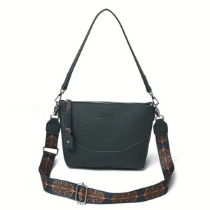 Boersma Women's Elegant Ethnic Embroidery Shoulder Bag – Large Capacity Crossbody with Zipper, Ergonomic Design, Perfect for Work, Travel & Daily Use - 1 of 4