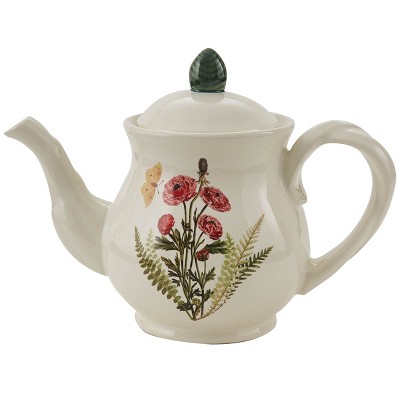 Park Designs Garden Botanist Teapot - White