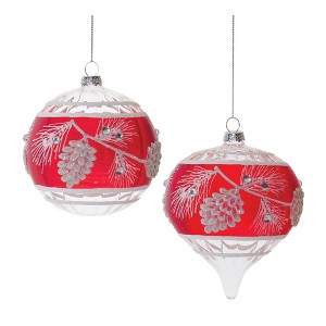 Melrose Glittered Pinecone Ornament (Set of 6) - 1 of 4