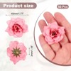 Unique Bargains DIY Crafts Bridal Shower Bouquet Decoration Artificial Roses Head 50 Pcs - 2 of 4