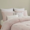 Gracie Mills Trujillo 3-Piece Embroidered Stripes Cotton Jacquard Comforter Set - 2 of 4