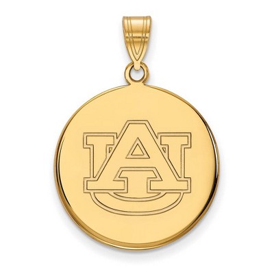 Black Bow Jewelry 10k Yellow Gold Auburn Tigers NCAA Large Pendant