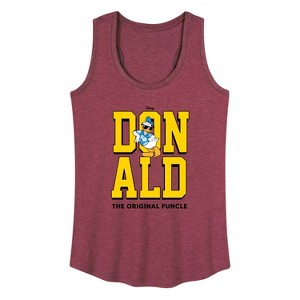 Women's - Disney - Vintage Donald Duck Art Graphic Racerback Tank - 1 of 4