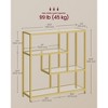 Transparent and Pale Gold 4 - Tier Bookcase - 11.8 x 39.4 x 40.6 Inches Freestanding Shelf. Ideal for Living Room, Office, Bedroom & Kitchen Storage - 4 of 4