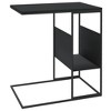 vidaXL Side Table Black Engineered Wood, Iron Medium Side Table - Without Wheels 23.4" - 4 of 4