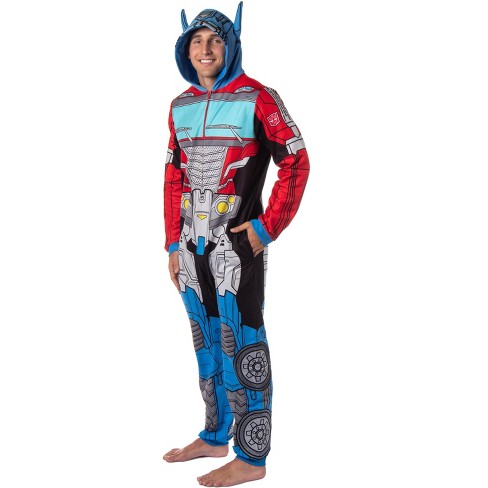 Robots Footed Hooded Adult onesie Pajamas