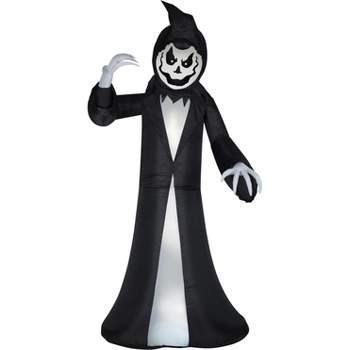 Gemmy Animated Airblown Inflatable Reaper, 9.5 ft Tall, Black