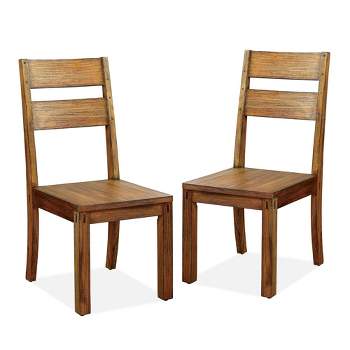 Flintwood Panel Back Side Chair Dark Oak - HOMES: Inside + Out