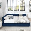 CAVINAS Storage Beds, Upholstered Tufted Bed Frame with 2 Drawers, Velvet Sofa Bed Frame with Comfortable Backrest and Armrests - 3 of 4