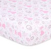 The Peanutshell Fitted Crib Sheets for Girls - Pink/White Woodland Floral - 4pk - 2 of 4