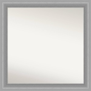 31" x 31" Non-Beveled Peak Polished Nickel Wall Mirror: Amanti Art, Square Framed, Modern Decor - 1 of 4
