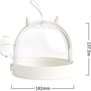 Acekool Hamster Cage, Transparent PS Habitat with 180° Rotating Door, Silicone Handle, Surround Ventilation, Easy Carry Pet Home - 1 of 4