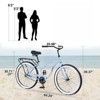 Infurnic Bicycles, Men's Beach Cruiser Bike with Wide Wheels, Rear Coaster Brakes, Blue, 69.29"*25.98"*39.37" - 2 of 4