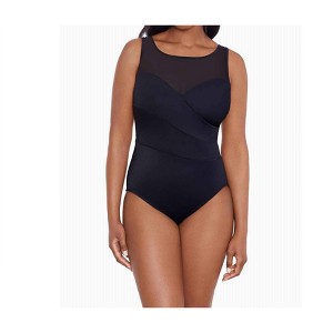 Women's Night Gala Mesh High Neck Long Torso One Piece - Longitude - 1 of 4