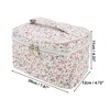 Unique Bargains Women's Flower Square Travel Cosmetic Bag 1 Pc - 2 of 3