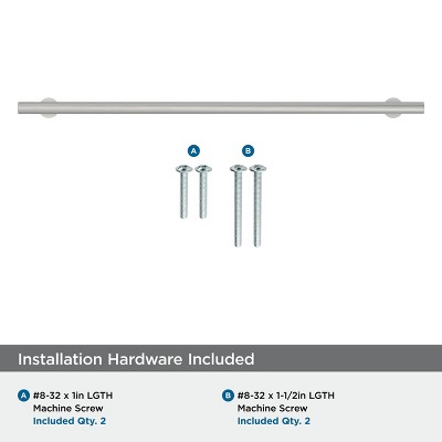 Satin Nickel 12-5/8" Modern Brushed Bar Pull