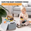 Aoibox Large Storage Baskets Bins with Lids 4 Pack Stackable Sturdy Organizers for Shelves Closet Clothes Toys Blankets - 4 of 4