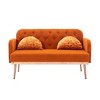 Comfy Upholstered Modern Velvet Loveseat Sofa for Living Bedroom Leisure Areas - 4 of 4