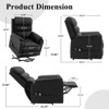 Hyleory Power Lift Recliner Chair for Elderly, PU Leather Electric Recliner Chairs with 2 Side Pockets, Lift Massage Chair with 8-Point Massage - 2 of 4