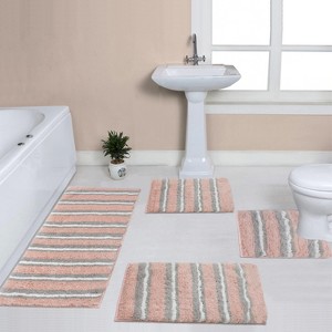 Home Weavers Glamour Collection 100% Polyester Microfiber Bathroom Rug, Non Slip Bath Mat Water Absorbent Soft Microfiber Shaggy Mat Machine Washable - 1 of 4
