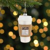 Northlight 4" X-Large Coffee To Go Glass Christmas Ornament - 2 of 4