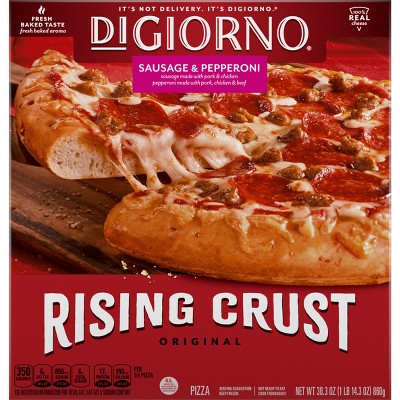 DiGiorno Rising Crust Sausage & Pepperoni Frozen Pizza - 30.3oz