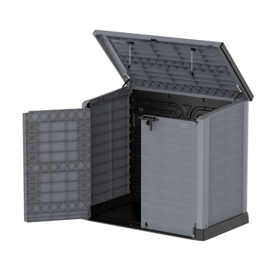 Duramax Gray Polypropylene Resin Outdoor Storage Box with Flat Lid