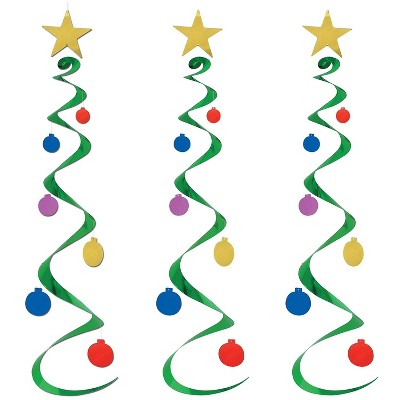 Beistle 30" Christmas Tree Whirls; 9/Pack 20050