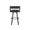 Amisco Broswer Upholstered Barstool Charcoal Gray/Black: Chic Bistro Style, Polyester, Steel Frame - 3 of 4