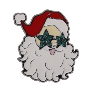 Unique Bargains Christmas Brooches Alloy Dripping Wax White Red 1.18"x1.18" 1 Pc - 1 of 4