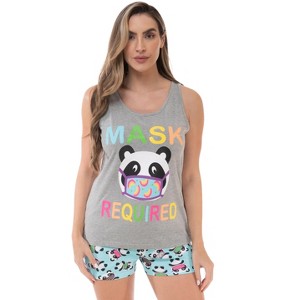 Just Love Womens Tank & Short Cute Pajama Set - Ribbed PJ Sets Sleepwear Loungewear - 1 of 3