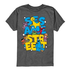 Boys' - Sesame Street - SS Stacked Short Sleeve Graphic T-Shirt - 1 of 4