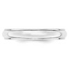 Black Bow Jewelry 2.5mm to 6mm 10K White Gold Half Round Ridged Edge Standard Fit Band - 2 of 4