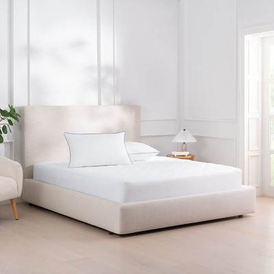 Queen Size White Waterproof Polyester Mattress Pad Cover