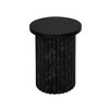 Sapphtopaz Modern Coffee Table with Groove Relief Accent Side Tables End Table with Sturdy Base Round Coffee Tables for Living Room,Office - 4 of 4