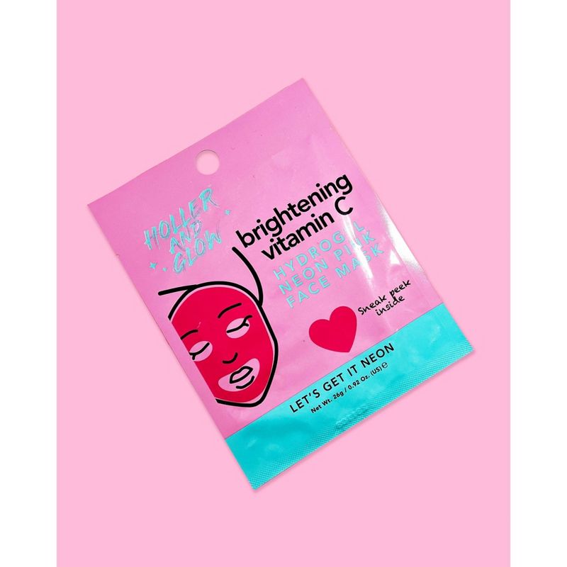 Holler and Glow Face The Neon Hydrogel Face Mask - Neon Pink, 4 of 5